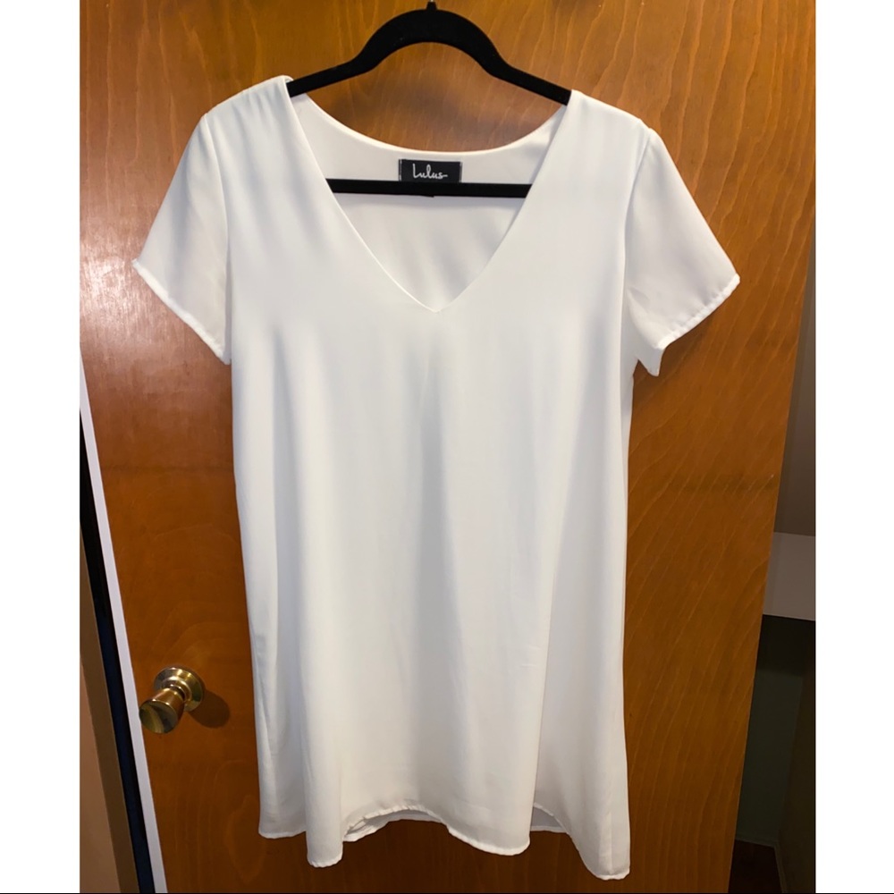 Lulus Freestyle White Shift Dress S